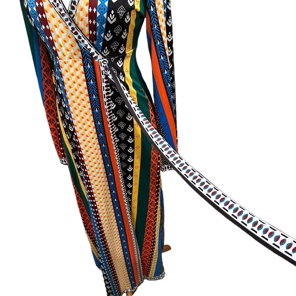 Sucrefas Women’s NWT Boho Hippie Long Sleeve Maxi Dress Size Medium - Picture 5 of 9